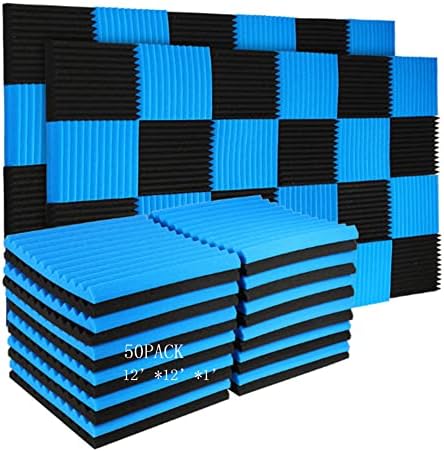 Burdurry 50 Pack Acoustic Panels, Wedge Soundproof Studio Foam by Burdurry