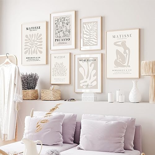 Youillne Henri Matisse Wall Art Prints Flower Abstract Canvas Pictures - Image 4