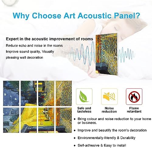 JBER Art Acoustic Panels 45" x 36", Cafe Terrace At Night - Image 3