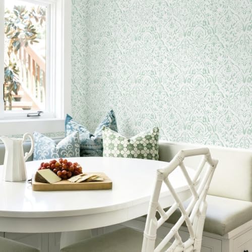 Dimoon Watercolor Floral Peel and Stick Wallpaper Soft Sage Green Contact Paper - Image 2