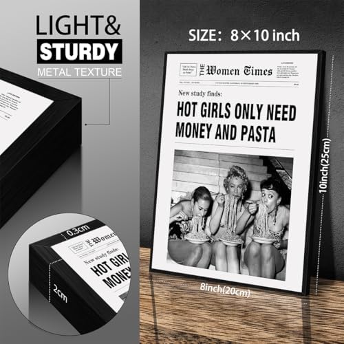 Trendy Black And White Aesthetic Poster Vintage Newspaper Wall Art Fashion - Image 2