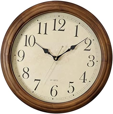 CHIRAY 16-Inch Solid Wood Silent Non-Ticking Decorative Wall Clock by Unknown