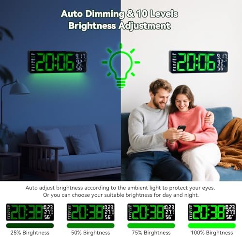 Digital Wall Clock Large Display, 17.3" Digital Clock - Image 6