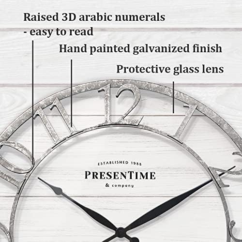 Presentime 21" Farmhouse Series Wall Clock - Image 3