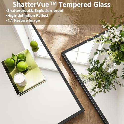 Koonmi 71"x28" Floor Mirror Full Length, Large Black Mirror - Image 3