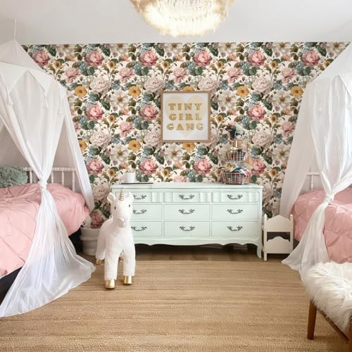 Orainege Vintage Floral Peel and Stick Wallpaper - Image 5