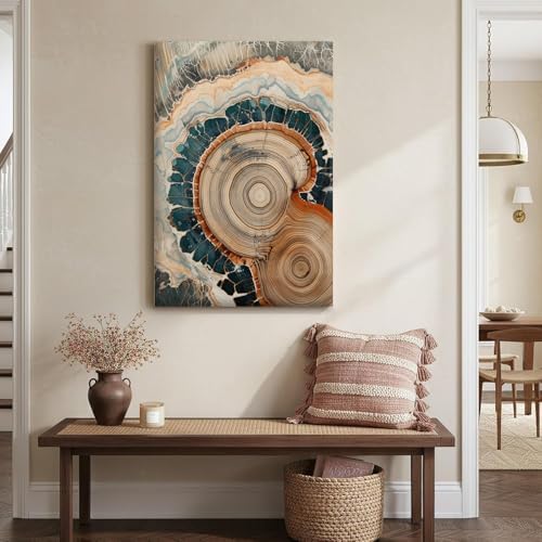 Tree Ring Wall Art Framed, Modern Nature Decor - Image 5
