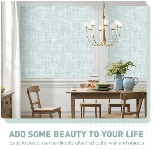 Light Green Grasscloth Wallpaper Peel and Stick Wallpaper Texture Contact Paper - Image 6