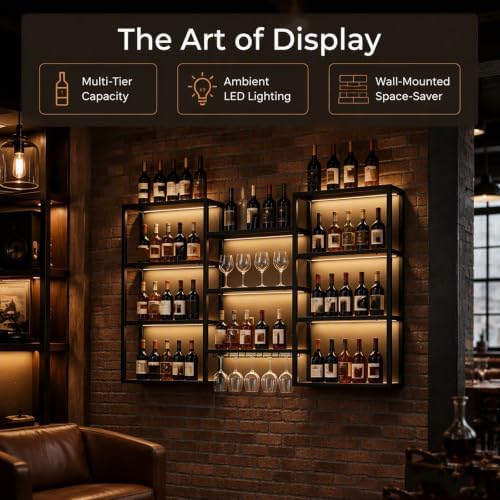 59in Wall Mounted Wine Rack - Image 5