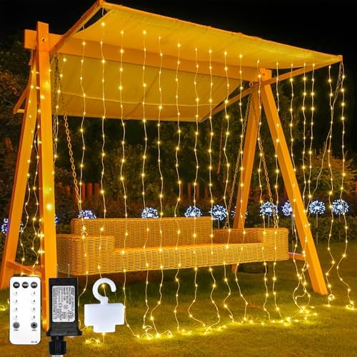 suddus Tangle-Free Curtain Lights, 400 LED Connectable Hanging Lights by SUDDUS