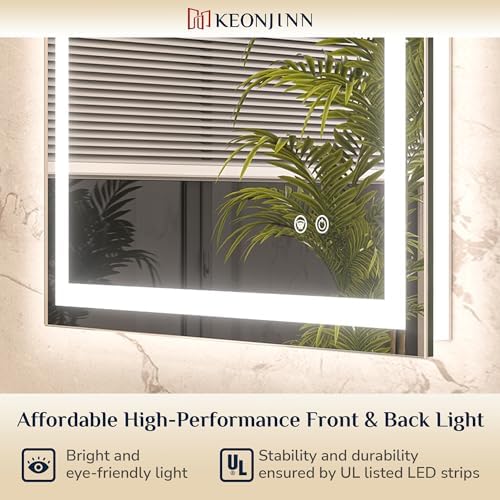 Keonjinn 30x36 Inch LED Bathroom Mirror - Image 5