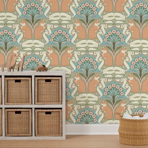 Spoonflower Whimsical Art Peel and Stick Wallpaper - Image 7