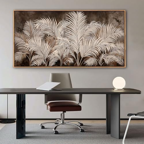 Boho Wall Art in Modern Brown, Minimalist Canvas Artwork - Image 2