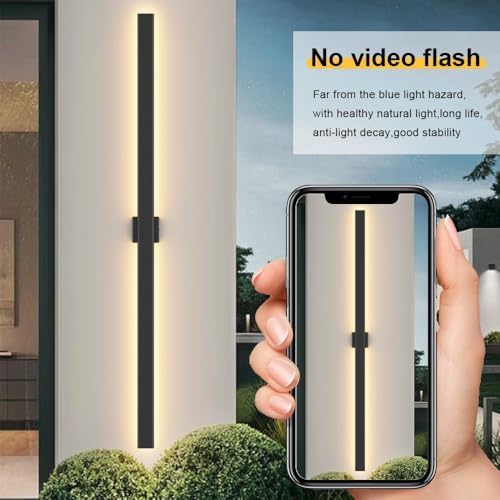 Aipsun 71" LED Outdoor Wall Light, Modern Black Exterior Lighting Fixture - Image 6