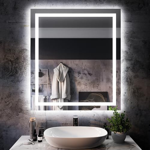 ISKM 32x36 LED Mirror for Bathroom, Front and Back Lit by ISKM-IStillKeepMovin