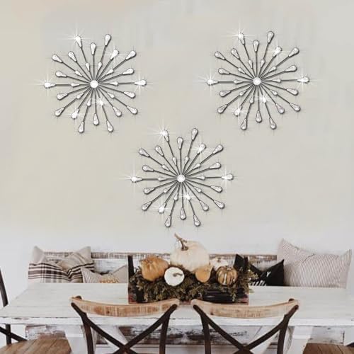 ZEXUIRU 3 Set Black Starburst Wall Art by ZEXUIRU