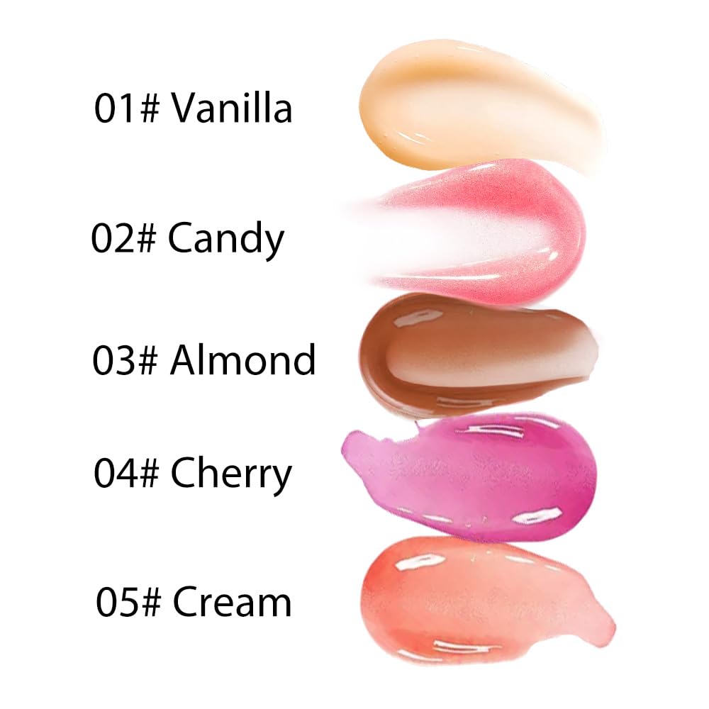 Summer Hydrating Lip Butter Balms Lip Gloss,Natural Vegan Lip Balm Tinted for Instant Moisture,Shine,Hydration Purple-Tinted,Soothes & Softens Dry Lips,Bálsamo labial hidratante 04#Cherry (0.5 Oz)