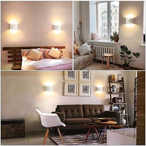 Lightess LED Wall Sconce Light White, Hardwired Wall Light Dimmable - Image 3