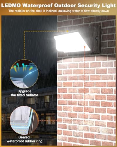 ledmo LED Wall Pack Light Size Update Dusk to Dawn Lighting 120W - Image 6