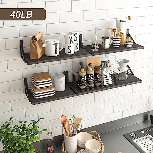 YGEOMER 4 Different Sizes Floating Shelves - Image 5