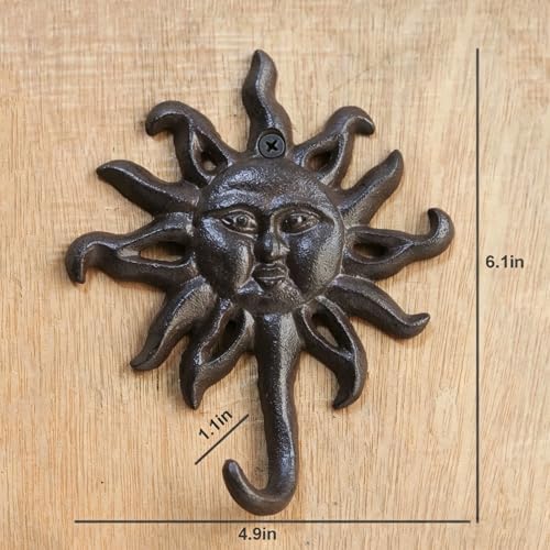 Cast Iron Hook, Sun Shape - Image 2