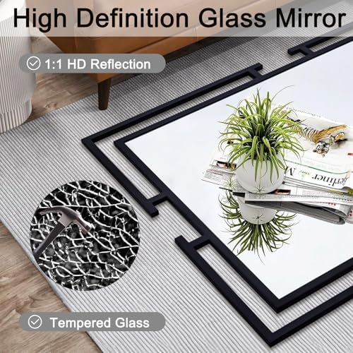 Large Decorative Wall Mirror, Tempered Glass Wall Decor - Image 2