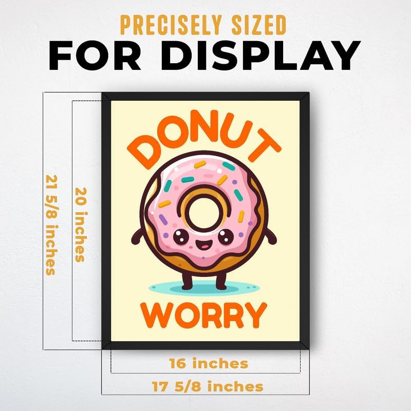 InkFlow Posters Donut Worry Canvas Poster - Image 3