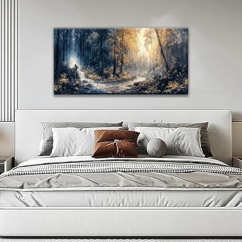 TAIJXAGSG Canvas Wall Art Decor Prints Natural Modern Wall Art Forest Black - Image 6