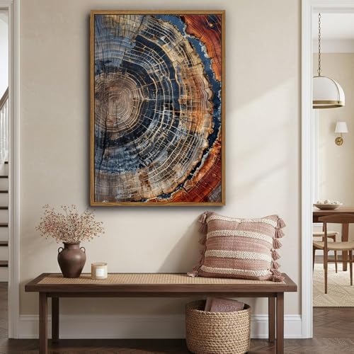Tree Ring Wall Art Framed, Modern Nature Decor - Image 6