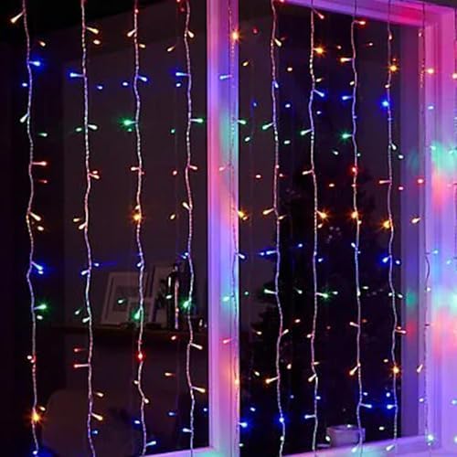 Dazzle Bright 300 LED Curtain String Lights, Christmas Fairy Lights - Image 7