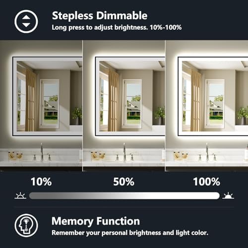 60x40 LED Bathroom Mirror with Lights - Image 4