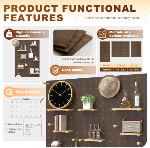 Wooden Modular DIY Pegboard Wall Organizer - Image 5