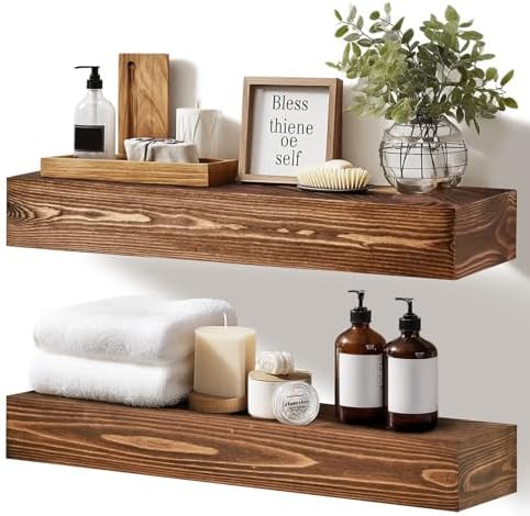 Floating Shelves, 17 x 7 Inch Fireplace Mantel by YLYHSST
