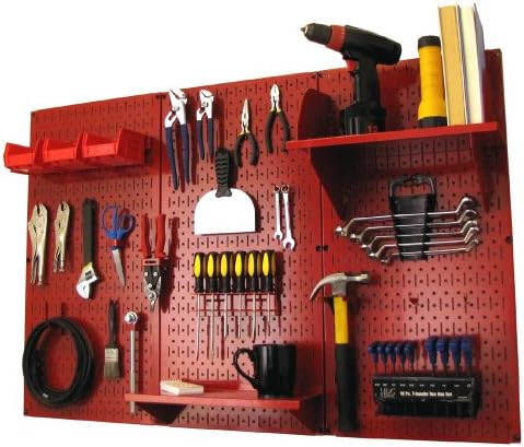 Wall Control Pegboard Organizer 4 ft. Metal Pegboard Standard Tool Storage Kit by Wall+Control