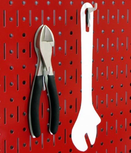 Wall Control Pegboard 32in x 16in Red Metal Pegboard Tool Board Panel - Image 7
