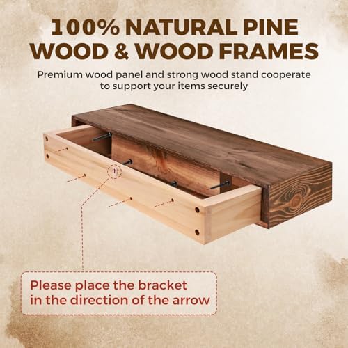 Floating Shelves, 24 x 7 Inch Fireplace Mantel - Image 5