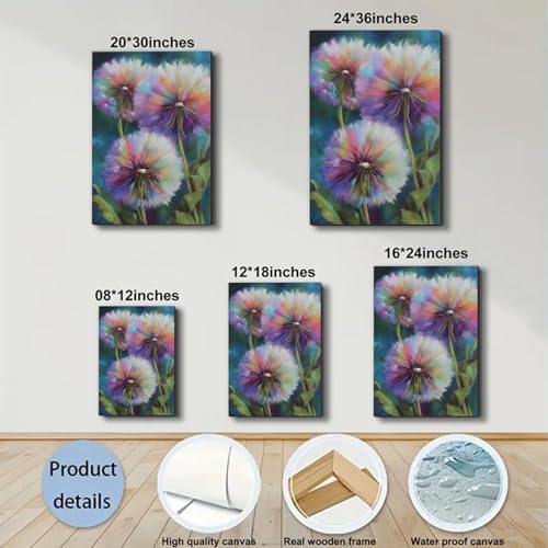 ZERILYN Ship Next Day Vibrant Floral Canvas Art Dreamy Flower Wall Decor Modern - Image 6