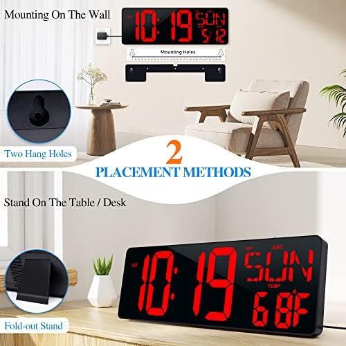 17.2"Large Digital Wall Clock Large Display - Image 5