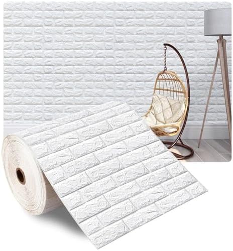 Waterproof Wall Panels 27.5" x 196.8" Faux Brick Wallpaper Peel and Stick Art - Image 3