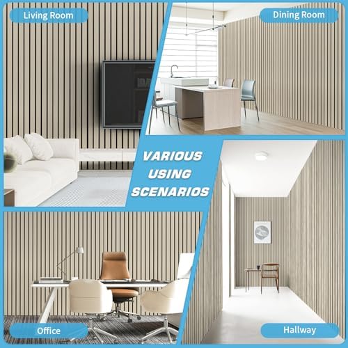 Art3d Six-Grid Design Slim Slat Wall Panels, 104 x 12 Inch - Image 4