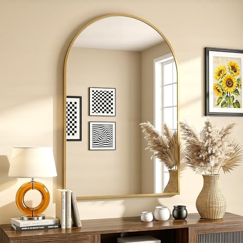 Antok Arched Bathroom Mirror, Vanity Mirrors by AntokMirror