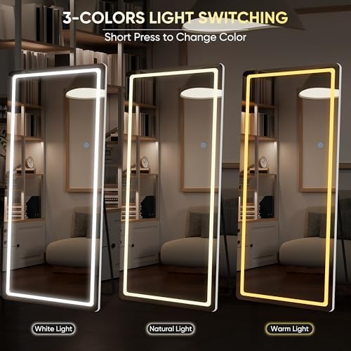 LED Full Length Mirror, Hanging Floor Mirror - Image 4