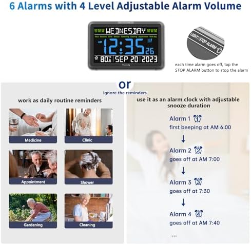 DreamSky Digital Clock with Date and Day of Week with Battery Backup - Image 3