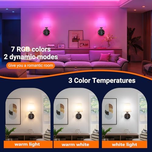 YHCDLAMP Peel and Stick Wall Sconces, No Drilling Stick On Wall Sconce - Image 4