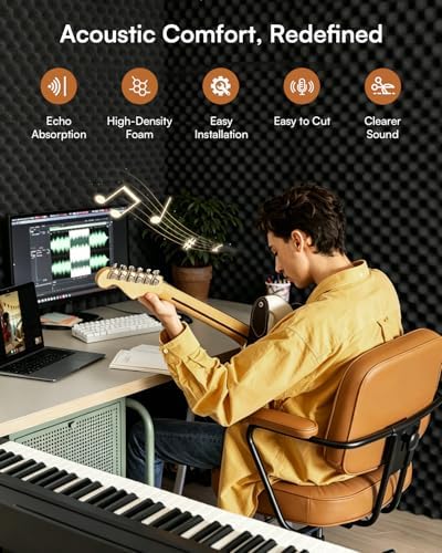 SODOCT 4 Pack Large Egg Crate Acoustic Foam Panels, Professional Sound - Image 7