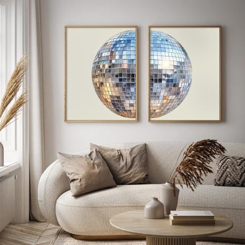 Baccone Disco Ball Wall Art Aesthetic Preppy Canvas Wall Decor Disco Ball - Image 4