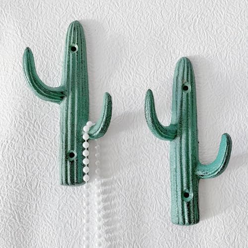 Rustic Cactus-Shaped Decorative Wall Hook Rack Hangers - Image 6