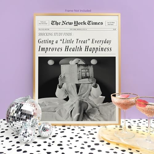 Funky Black and White Newspaper Wall Art 8x10 in Unframed Humor Quotes Posters - Image 5