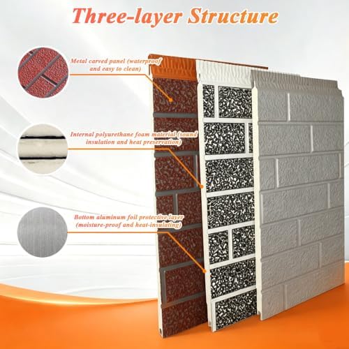 Custom Outdoor Insulated Faux Stone/Brick/Marble/Wood Wall Panels Decor - Image 2