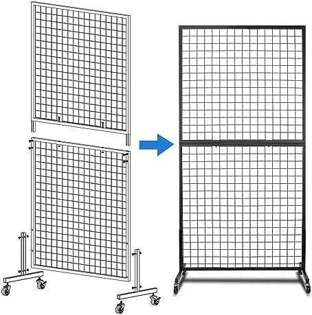 NectaCol Grid Wall Panels, 2 Packs 3'x 6' Grid wall Panels Stand - Image 3